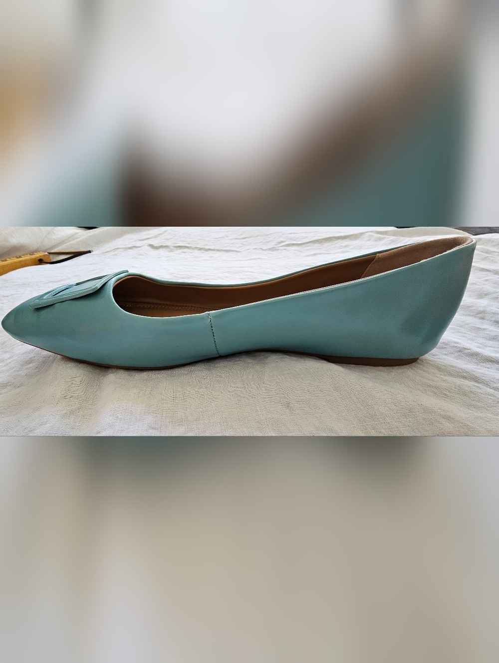 Journee Collection Women's Aqua Blue Square-Toe Ballet Flats Womens Size 12 - Picture 3 of 5